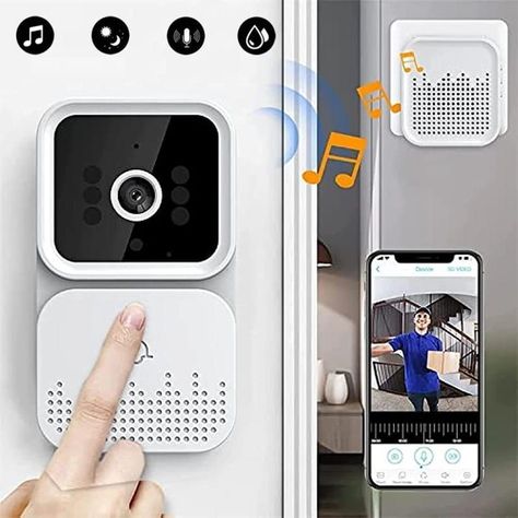 Mini Timbre Inalambrico Wifi Full HD Smart Seguridad-5