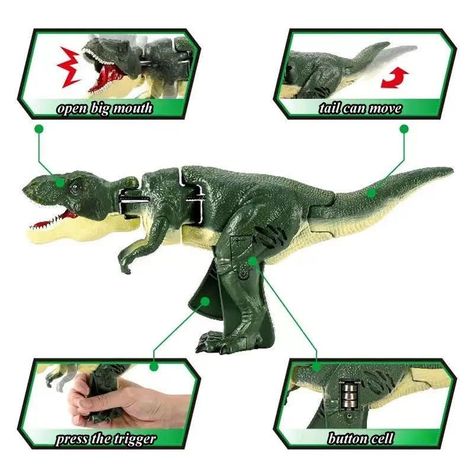 Juguetes De Dinosaurios Zazaza, Trigger T Rex Con Sonido-3
