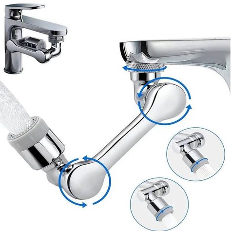 Grifo Ahorrador Agua Rotacion 1080° Aireador Llave Universal -1