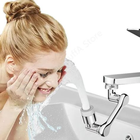 Grifo Ahorrador Agua Rotacion 1080° Aireador Llave Universal -4