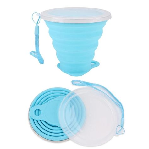 Vaso Portatil Plegable Silicona Camping Viajes 270ml-4