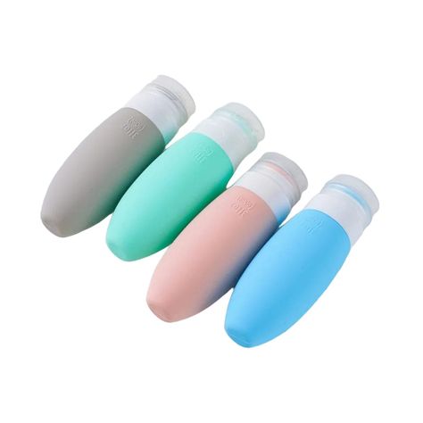 Kit de Viaje x4 Botellas de Silicona Dispensadores 90ml-0