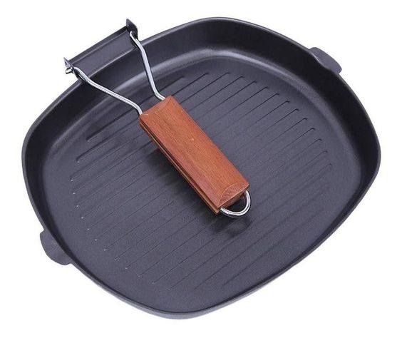 Sarten Antiadherente Cuadrado Parrilla Plancha Grill 20cm-0