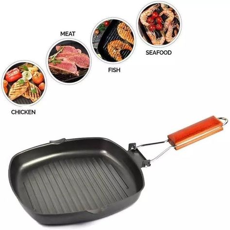 Sarten Antiadherente Cuadrado Parrilla Plancha Grill 20cm-2