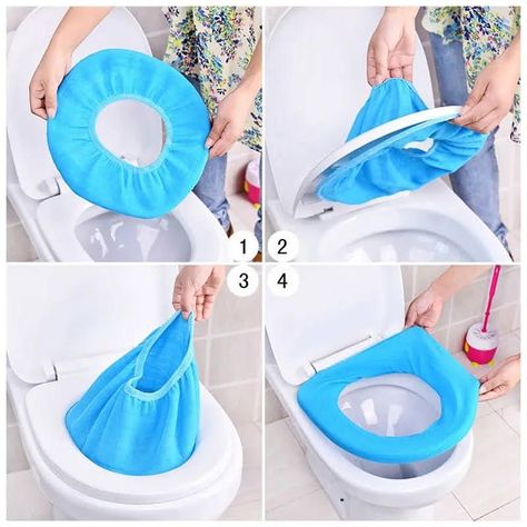 Pack x2 Funda Asiento Baño WC Tapa Universal Calida Inodoro -5