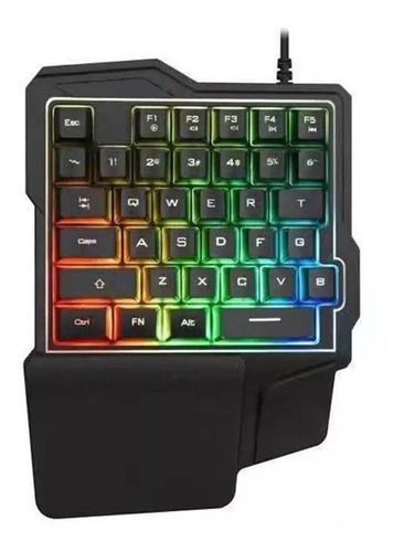 Teclado Gamer Una Mano Usb Mini Keyboard Con Luces Rgb-0