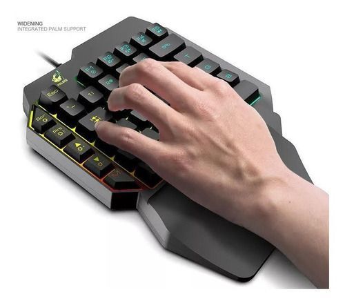 Teclado Gamer Una Mano Usb Mini Keyboard Con Luces Rgb-1