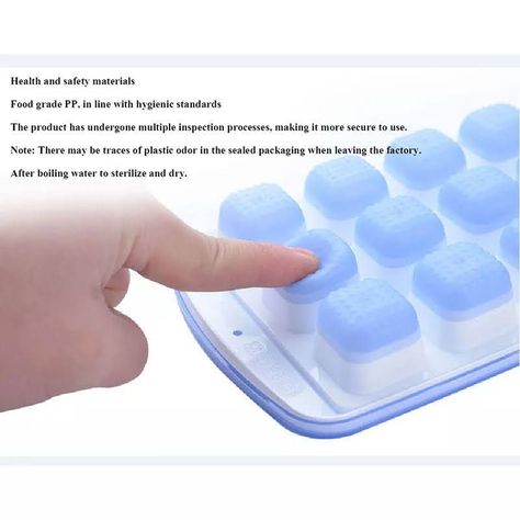 Cubetera Hielo Silicona 2 en 1 Contenedor y Tapa Multiusos-4