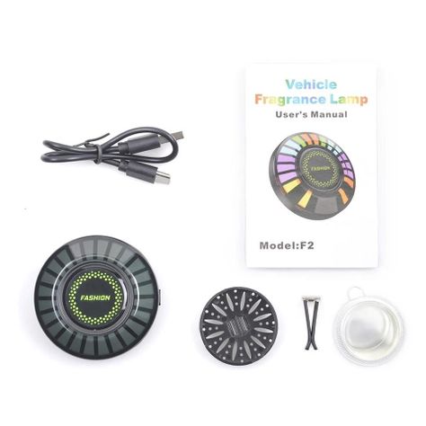 Lampara RGB Aromatica Auto Ambientador Bluetooth Musical-4