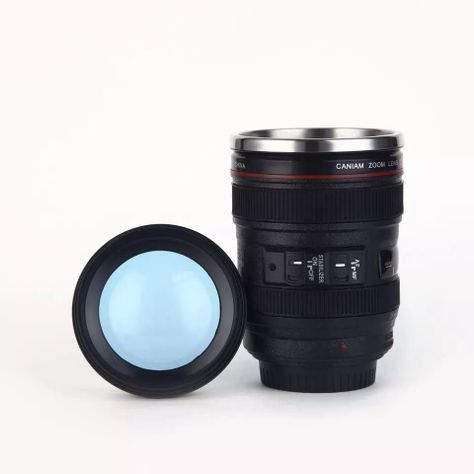 Tazon Taza Cafe Mug Tipo Lente Camara Fotografica Aluminio-3