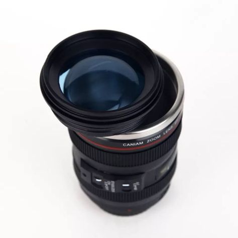 Tazon Taza Cafe Mug Tipo Lente Camara Fotografica Aluminio-4