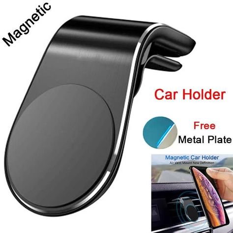 Soporte Magnético Celular 360° Auto Teléfono Universal Rejilla-1