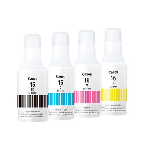 Canon Pack De 4 Tintas Originales Gi-16 Gi16 Gx6010 Gx7010-1