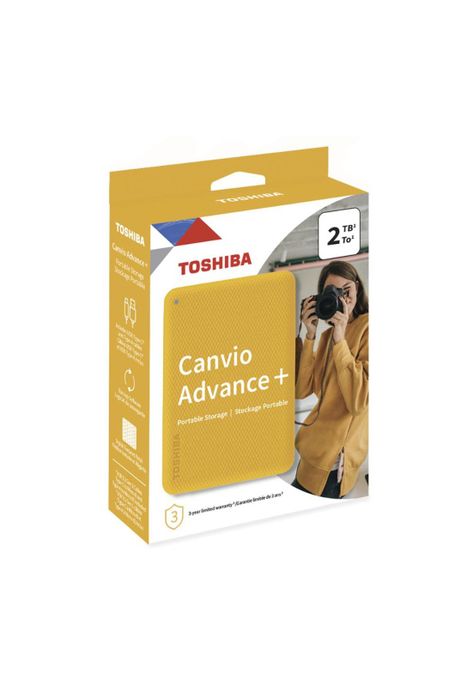 Toshiba Disco Duro Canvio Advance Plus Amarillo 2 TB HDTCA20XYCAB-1