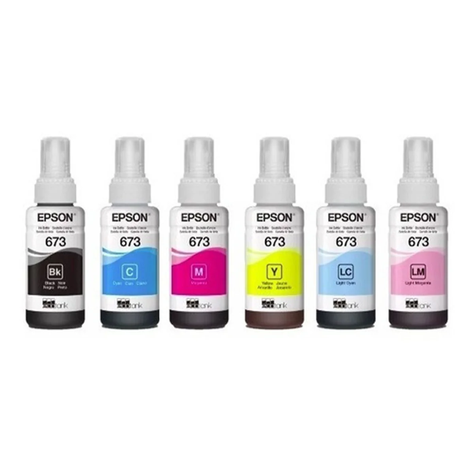 Pack 6 Tintas Epson T673 L800 L1800 L805 L810 L850-1