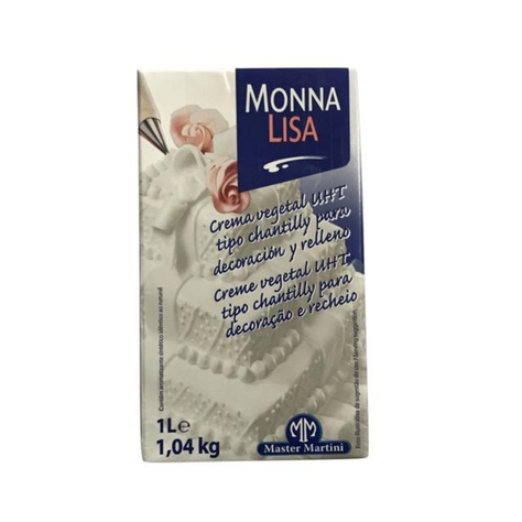 Crema Chantilly Vegana Monna Lisa Master Martini 1 Litro-0