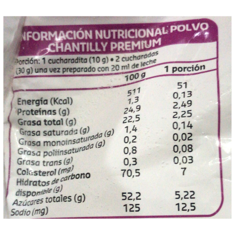 Crema Chantilly Premium En Polvo Puratos 400 Grs-2