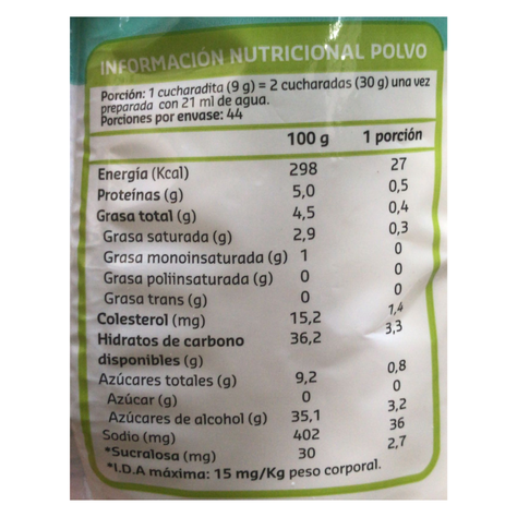 Crema Pastelera En Polvo Cremyvit Sin Azúcar Puratos 400 Grs-2