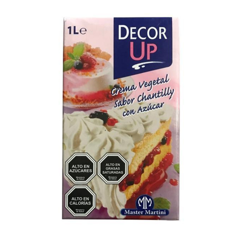 Crema Vegetal Decor Up Sabor Chantilly 1 Litro Tradicional-0