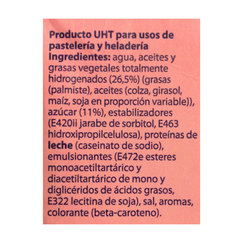 Crema Vegetal Decor Up Sabor Chantilly 1 Litro Tradicional-1