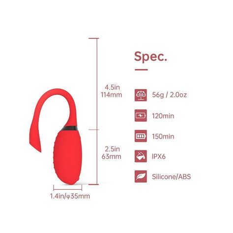 Huevo Vibrador Magic Fugu Rojo Magic Motion-3