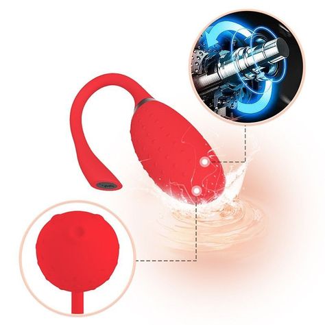 Huevo Vibrador Magic Fugu Rojo Magic Motion-6