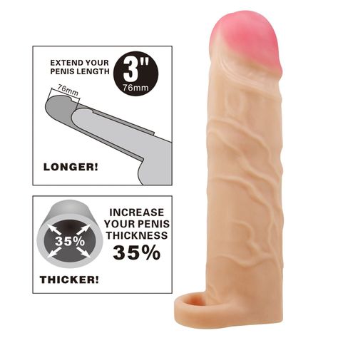 Funda Extensora y Engrosadora de Pene Gerd 19,5 cms-4