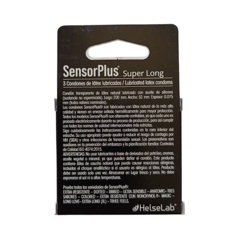 Preservativos Sensor Plus Súper Long XL 3 Un-1