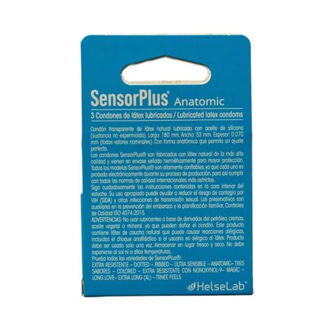 Preservativos Sensor Plus Anatomic 3 Un-1