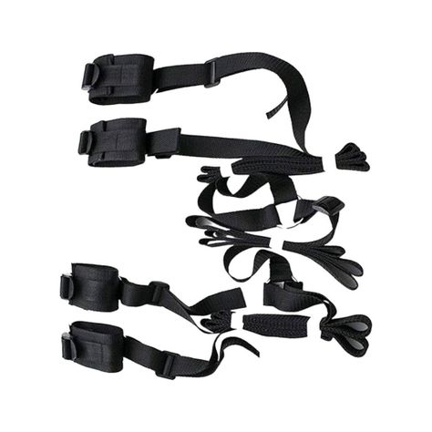  Inmovilizador de Brazos y Piernas para Cama - Negro-6
