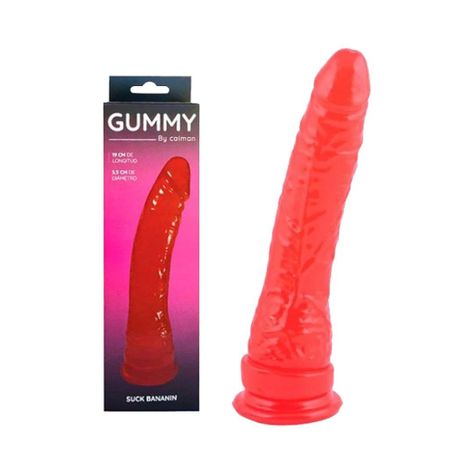Consolador Gummy Suck Bananin Rojo-0