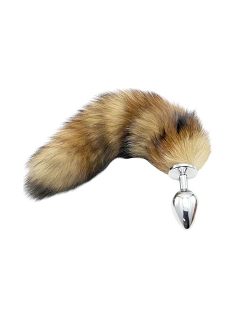 Plug Anal Cola de Zorro - Acero Inoxidable - Talla M-0