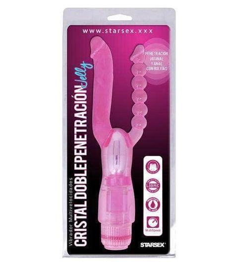 Vibrador Cristal Doble Penetración-2