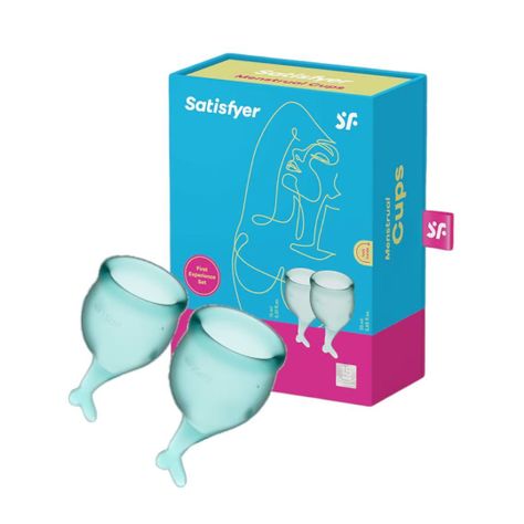Satisfyer Set de 2 Copitas Menstruales Feel Secure Verde-0