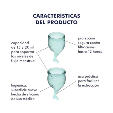 Satisfyer Set de 2 Copitas Menstruales Feel Secure Verde-5