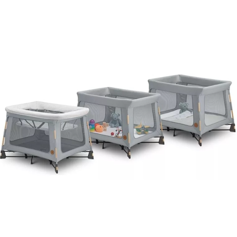 Cuna Playard Swift Beyond Grey - 3 En 1: Móises, Cuna, Corral-1