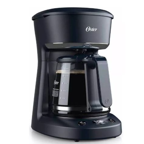 Cafetera programable Oster de 12 tazas negra con auto apagado-0