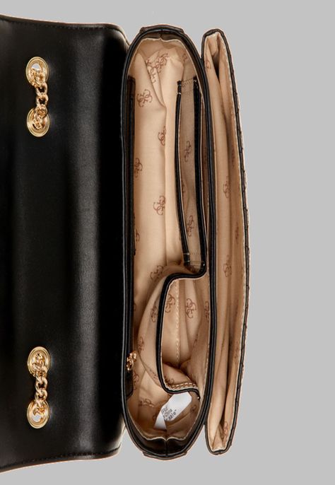 Cartera Guess Rue Rose Convertible Xbdy Flap Bla Negro-3