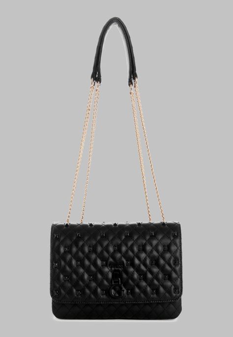 Cartera Guess Rue Rose Convertible Xbdy Flap Bla Negro-0