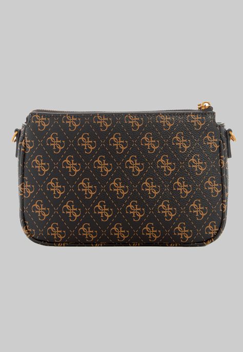 Mini Cartera Guess Alexie Double Pouch Crossbody Bnl Café-2