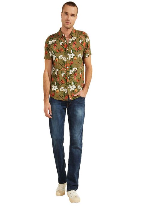 Camisa Guess Ss Rayon Parachute Floral-1