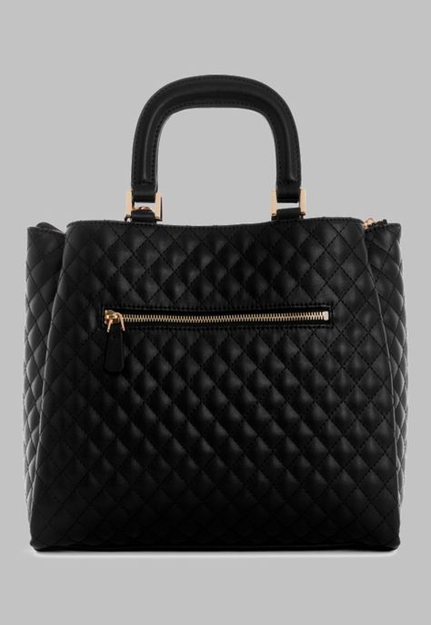 Cartera Guess Rue Rose Girlfriend Satchel Bla Negro-2