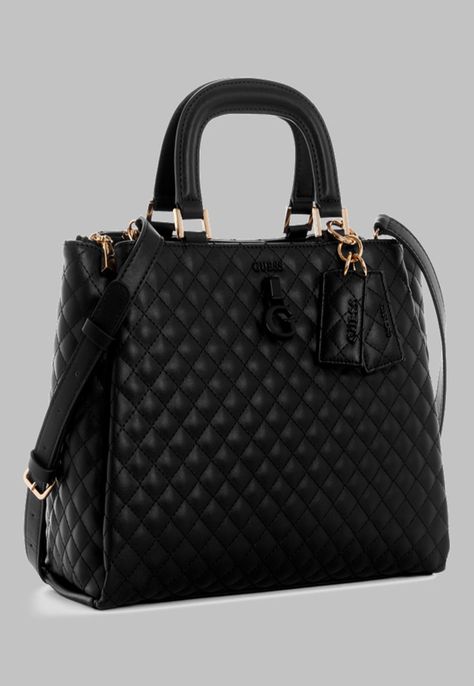 Cartera Guess Rue Rose Girlfriend Satchel Bla Negro-1