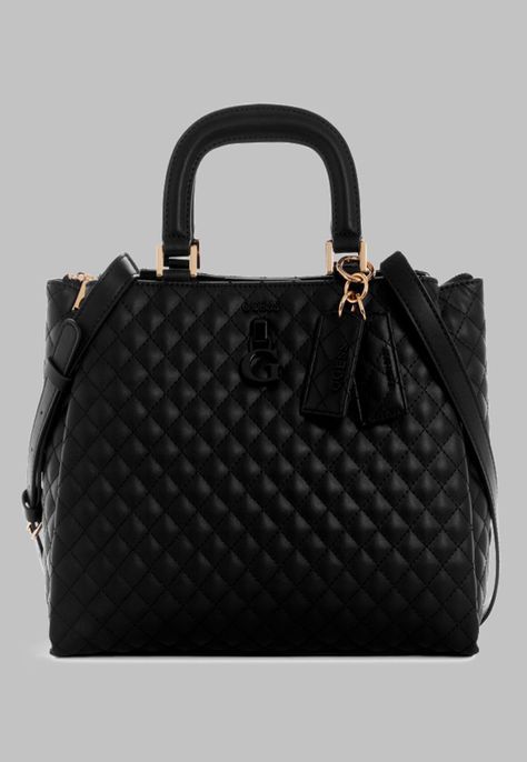 Cartera Guess Rue Rose Girlfriend Satchel Bla Negro-0