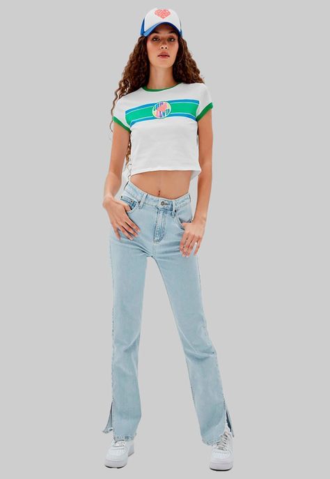 Top Guess Go J Balvin Cropped Ringer F0E1 Blanco-7