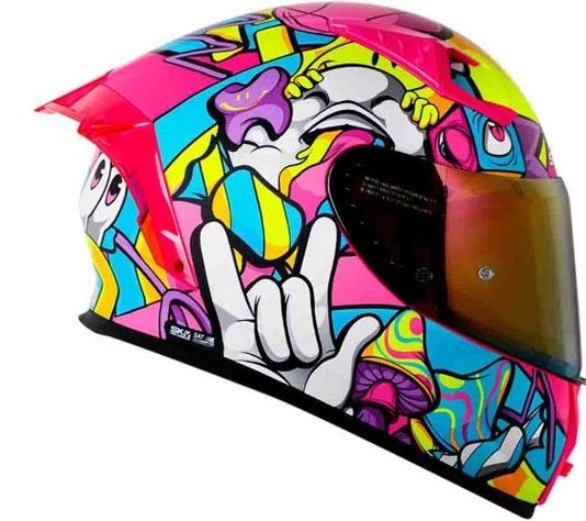 Casco Moto Shaft 526SP Evo Weird Rosa Integral-2