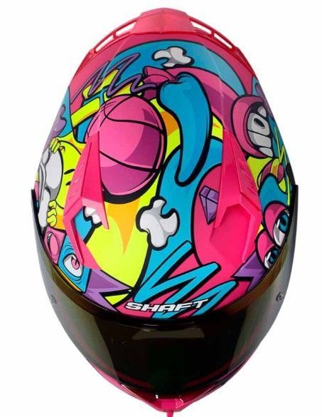 Casco Moto Shaft 526SP Evo Weird Rosa Integral-3