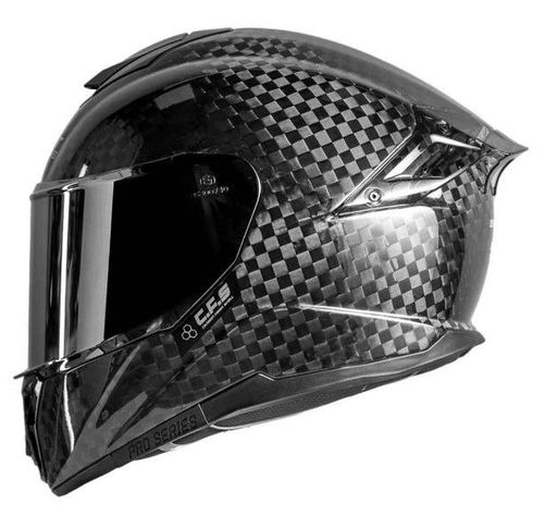 Casco Moto Shaft Pro 620c Evo Fibra de Carbono Integral Solid 12k n.b sl-0