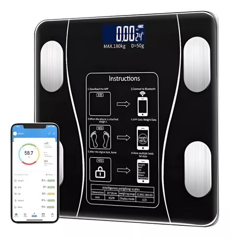 Pesa Digital Smart De Baño Bluetooth-0