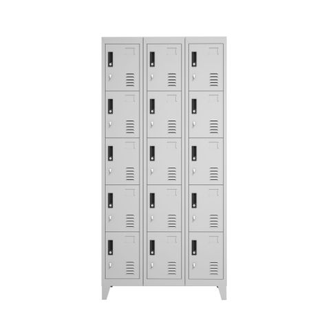 Locker Metálico: 3 Cuerpos y 15 Puertas-0